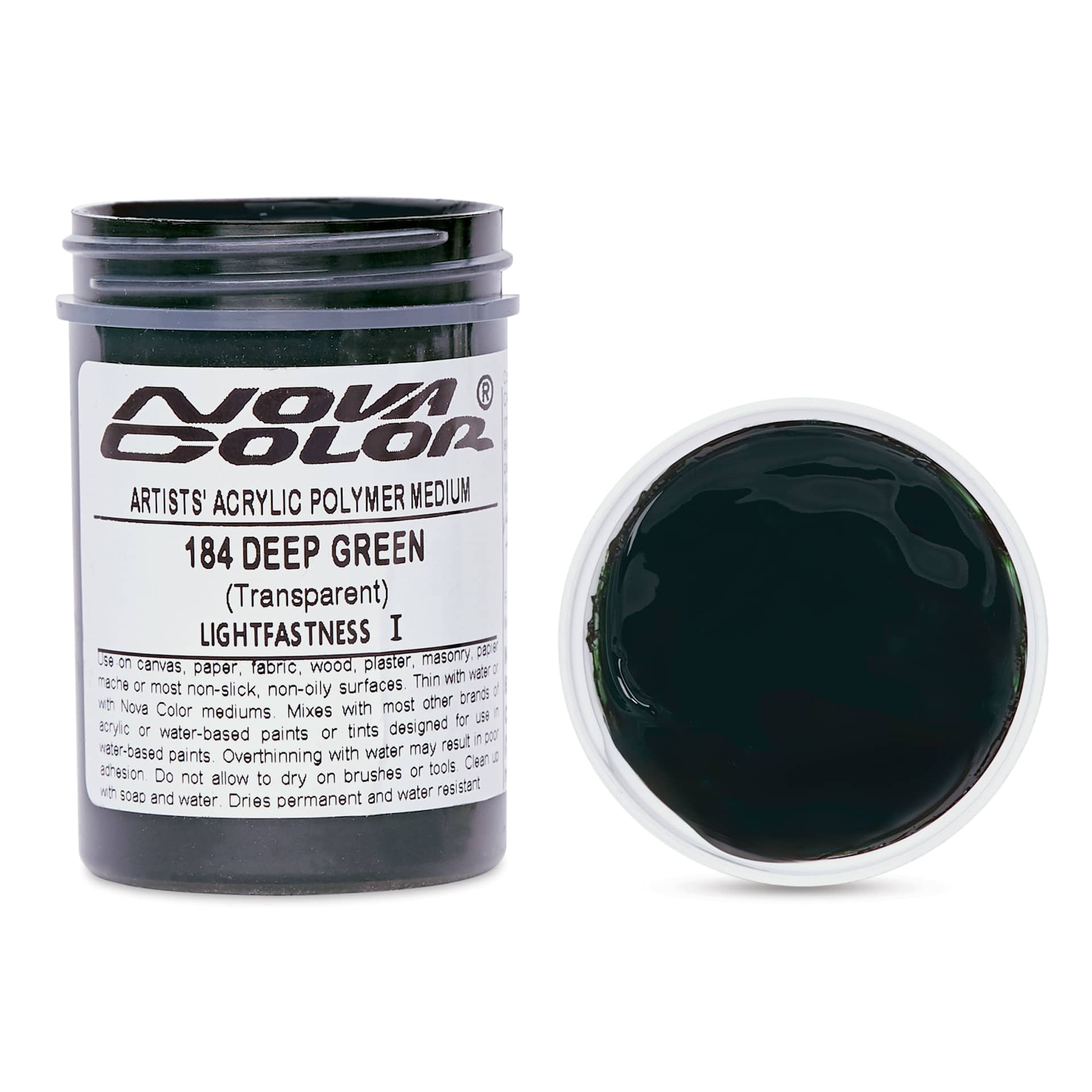Nova Color Artists’ Acrylic Polymer Paint - Deep Green, 118 ml Jar