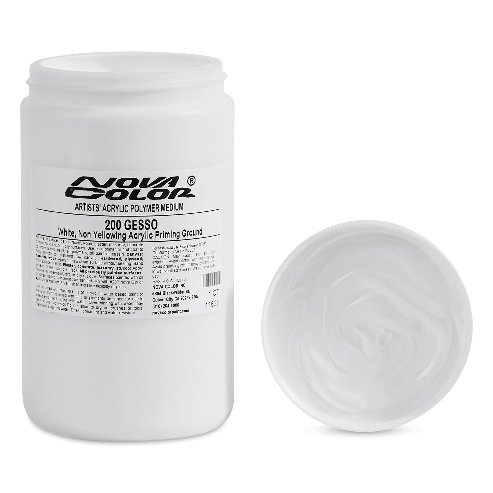 Nova Color Acrylic Gesso - White, 32 oz