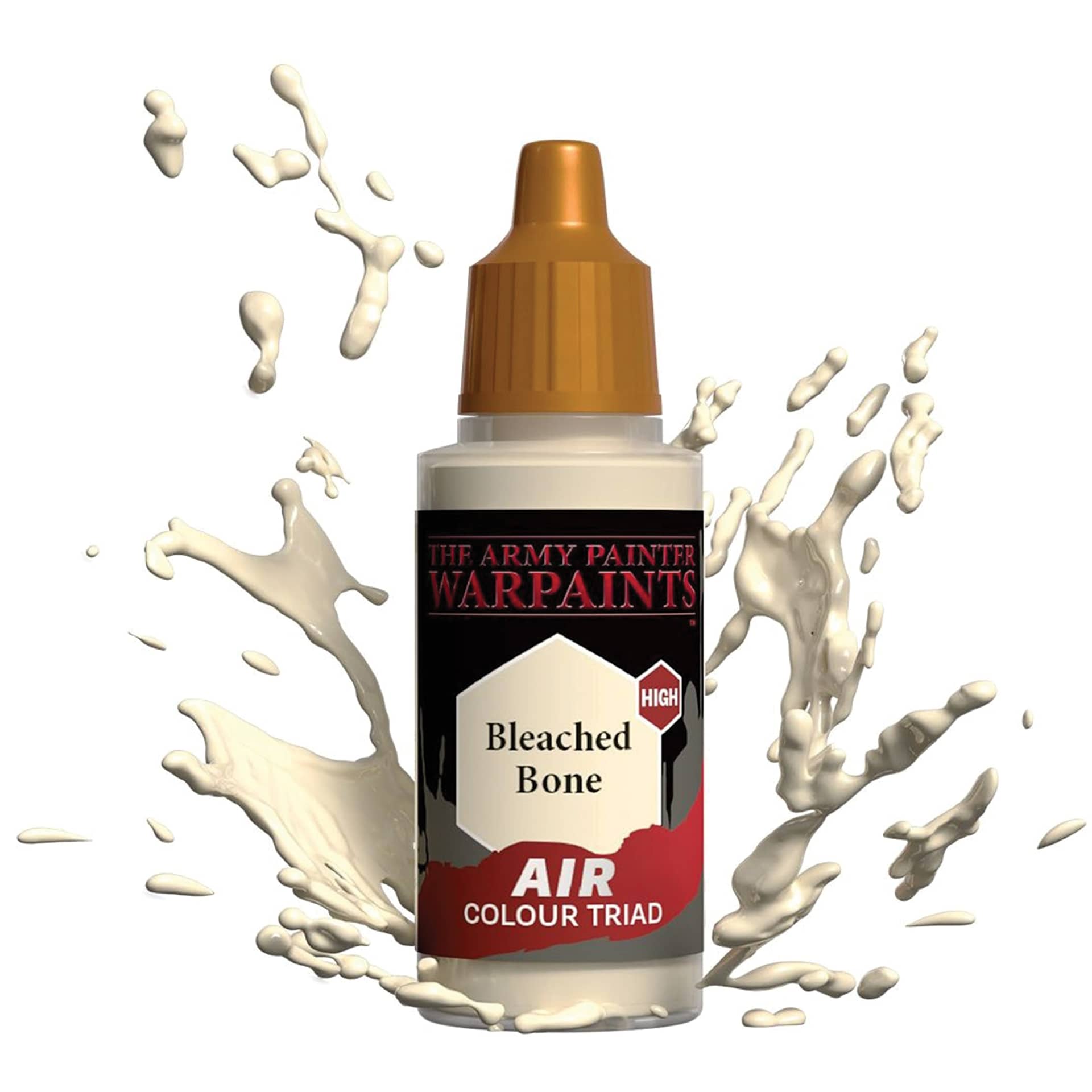 The Army Painter Warpaints Air Acrylic Airbrush Paint - Bleached Bone, 18 ml bottle in a splash of color