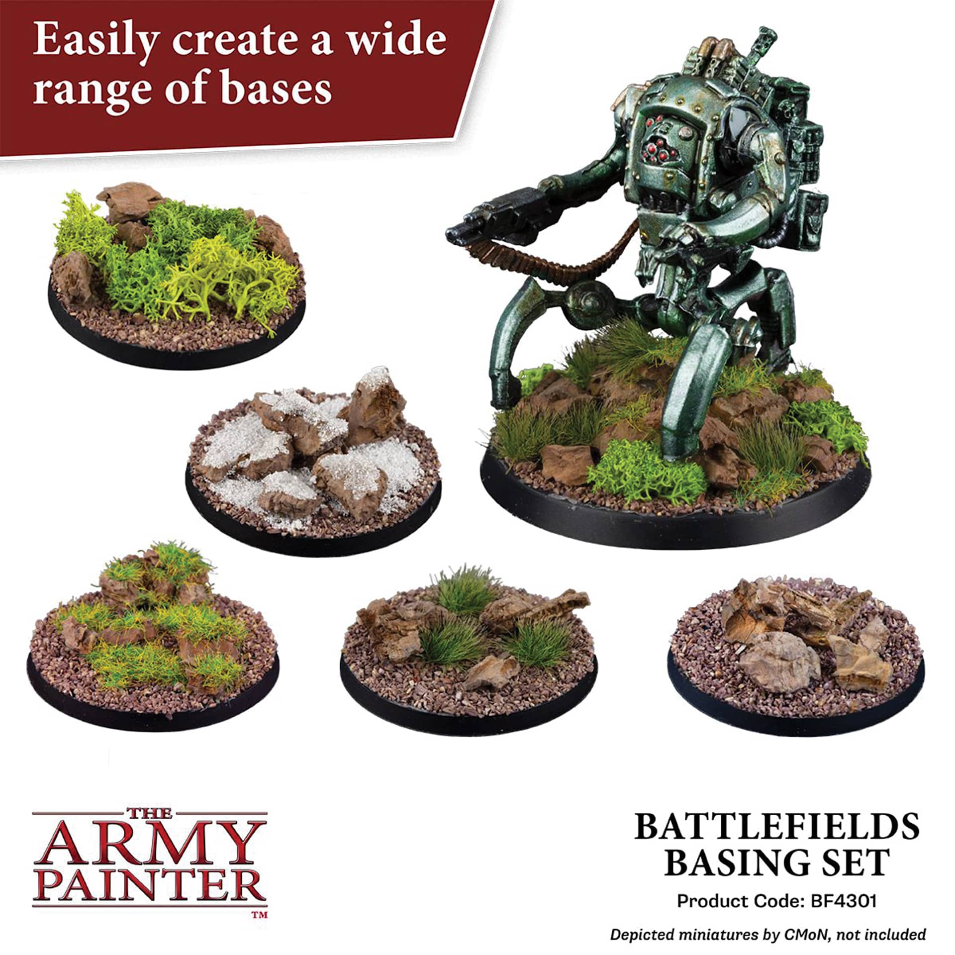 Easily create a wide range of bases. The Army Painter Basing Set Product code BF4301