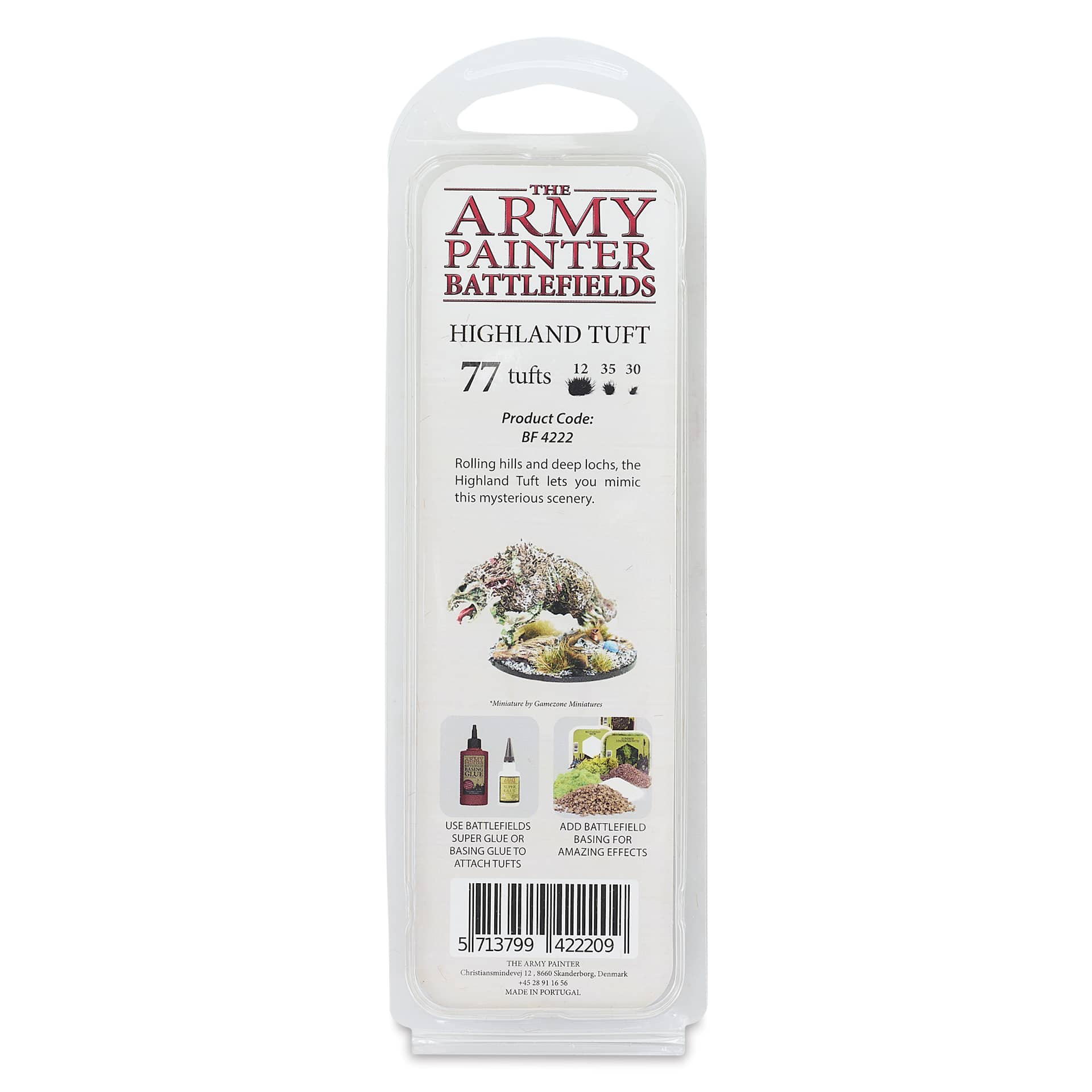 The Army Painter Battlefields Scenery Grass Tufts - Highland Tuft - back of package