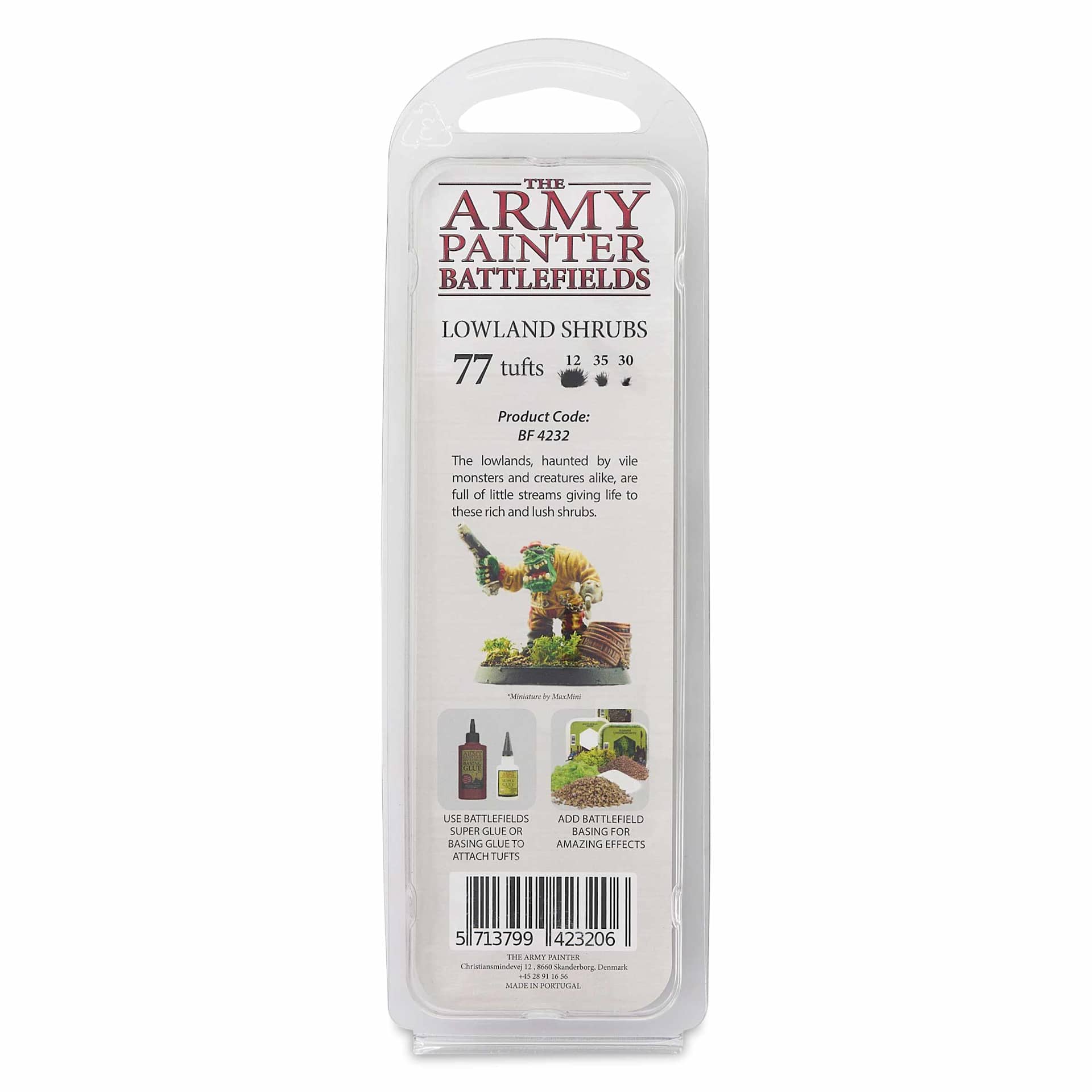 The Army Painter Battlefields Scenery Grass Tufts - Lowland Shrub Tuft - back of package
