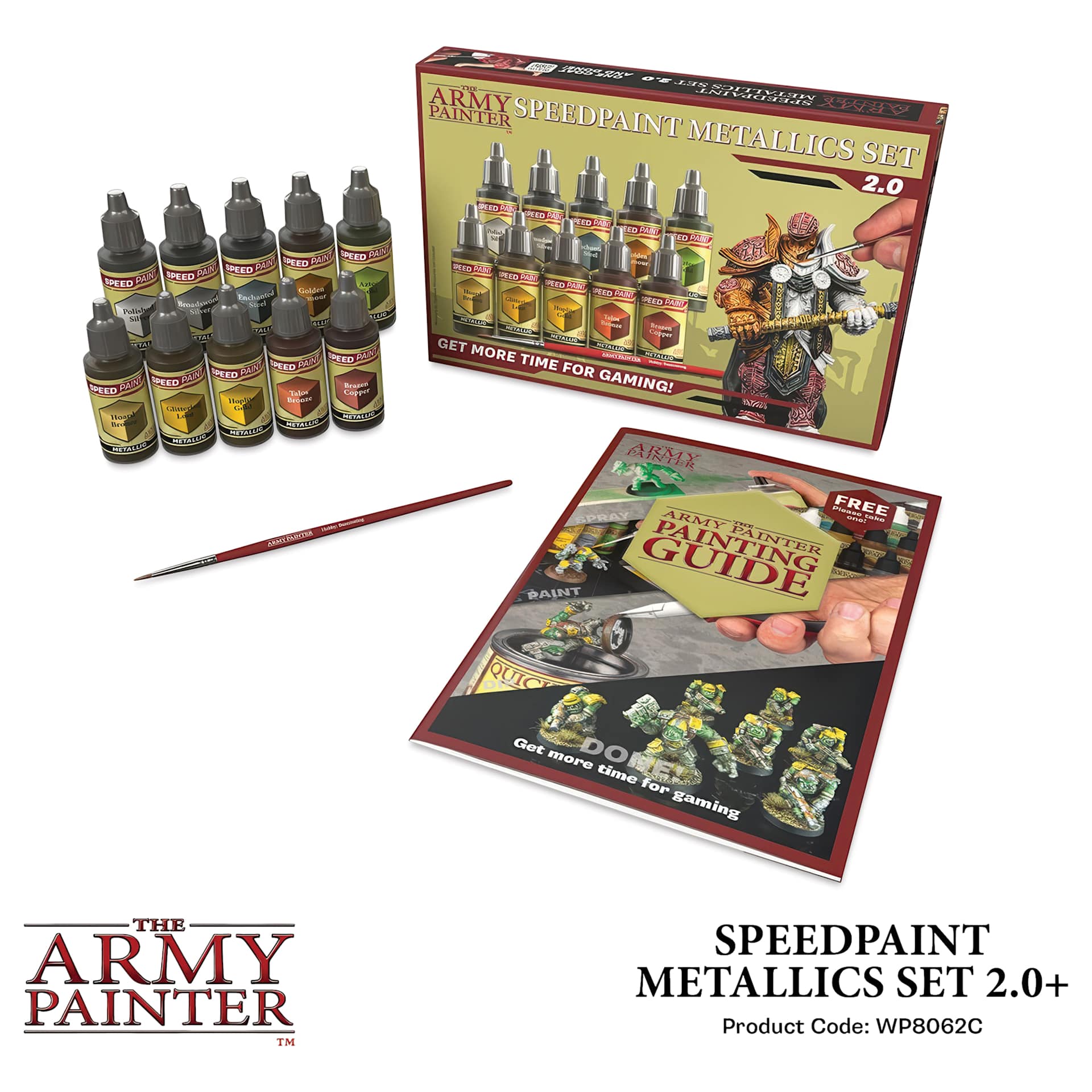 The Army Painter. Speedpaint Metallics Set 2.0+ Product Code: WP8062C