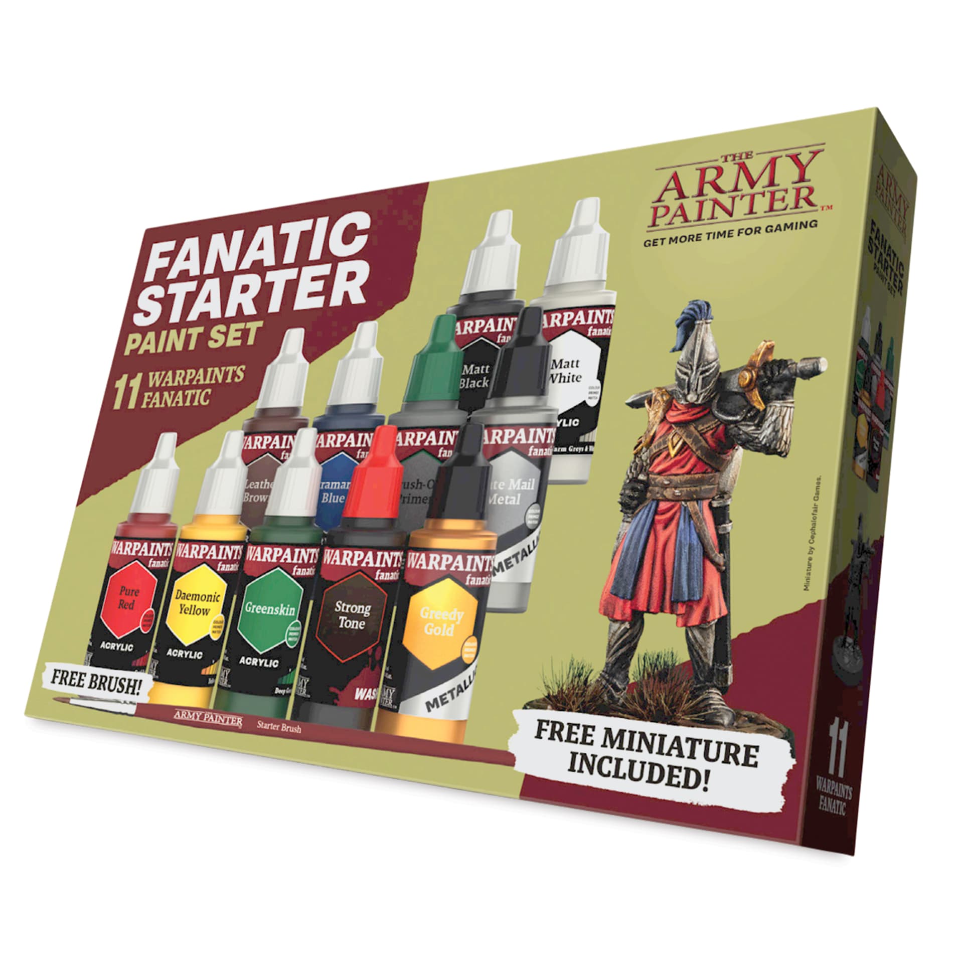 The Army Painter Warpaint Fanatics Acrylic Paints - Set of 11, Starter Set, 18 ml Bottles