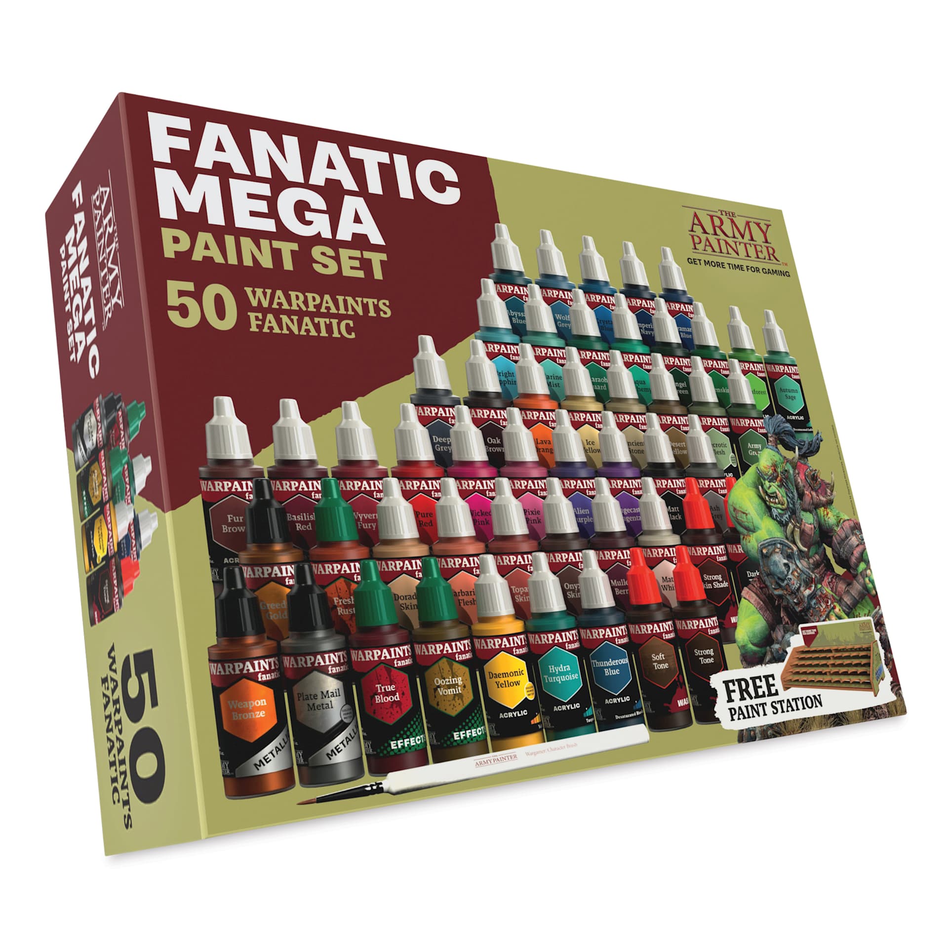 The Army Painter Warpaint Fanatics Acrylic Paints - Set of 50, Mega Set, 18 ml Bottles