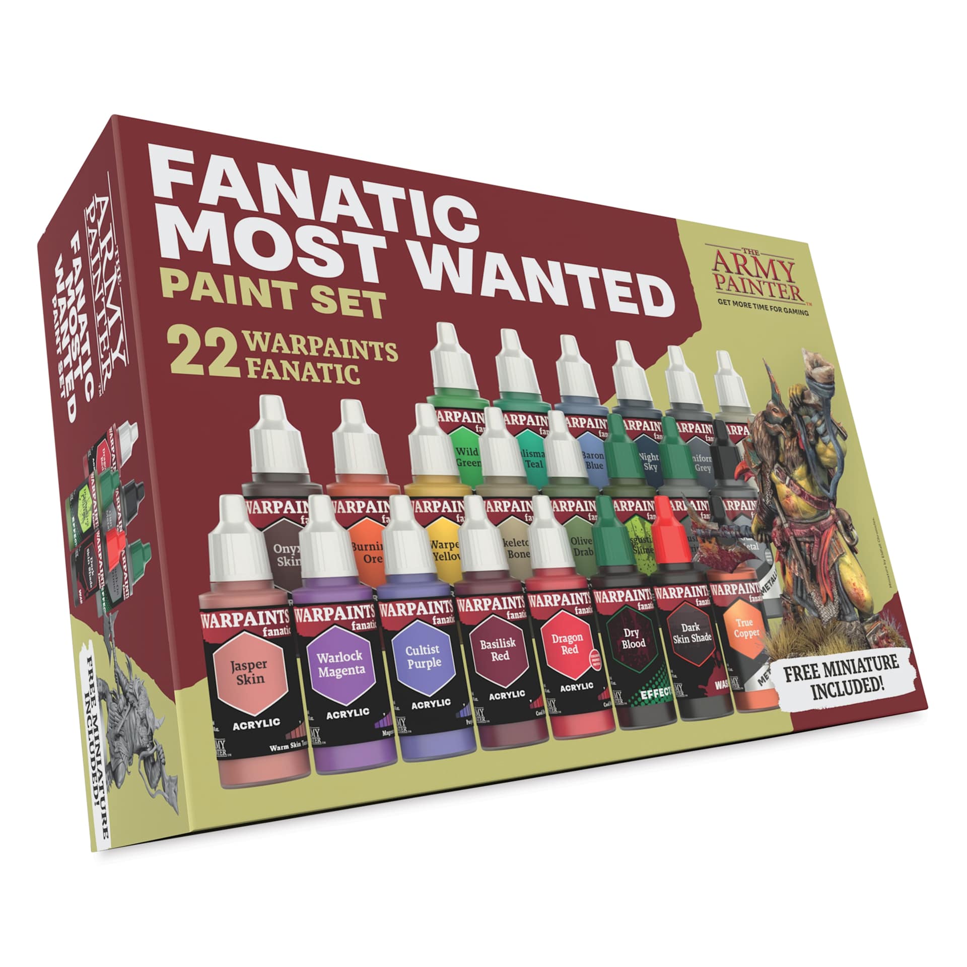 The Army Painter Warpaint Fanatics Acrylic Paints - Set of 22, Most Wanted Set, 18 ml Bottles