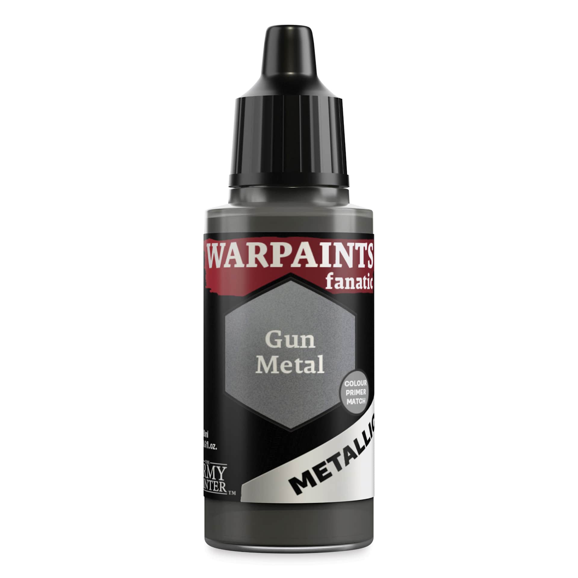 The Army Painter Warpaint Fanatics Acrylic Paint - Metallic Gun Metal, 18 ml Bottle