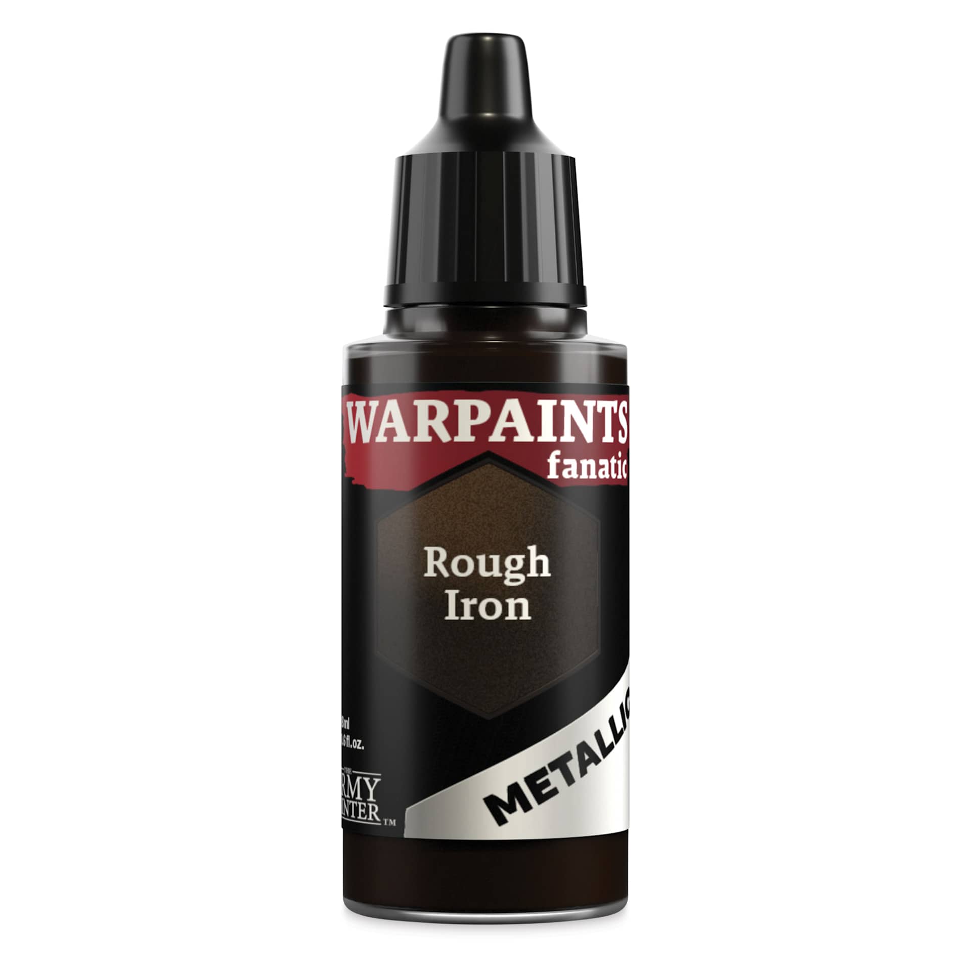 The Army Painter Warpaint Fanatics Acrylic Paint - Metallic Rough Iron, 18 ml Bottle