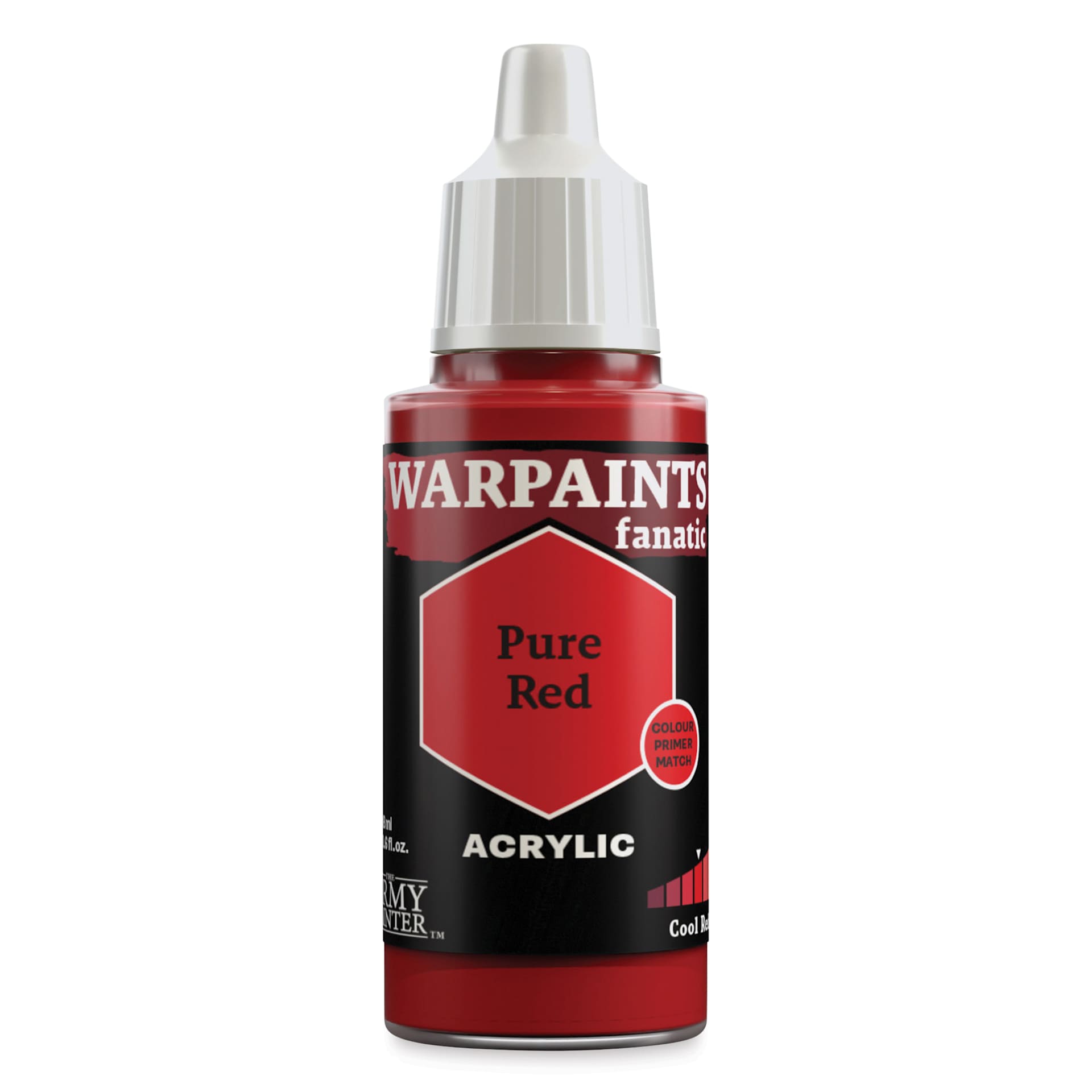 The Army Painter Warpaint Fanatics Acrylic Paint - Pure Red, 18 ml Bottle
