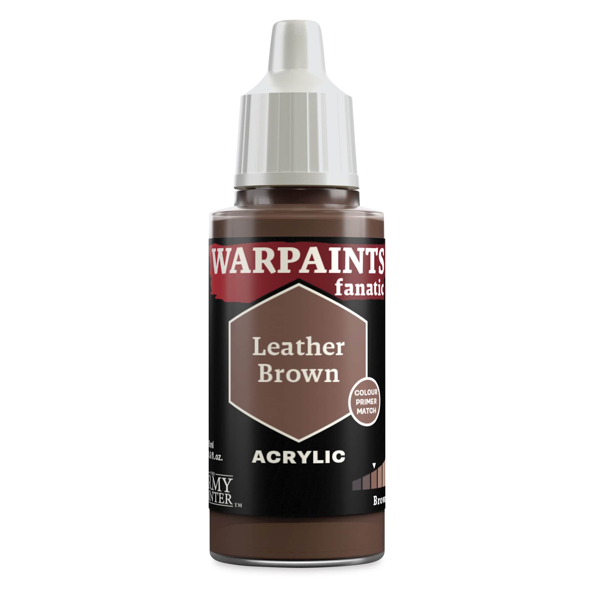 The Army Painter Warpaint Fanatics Acrylic Paint - Leather Brown, 18 ml Bottle