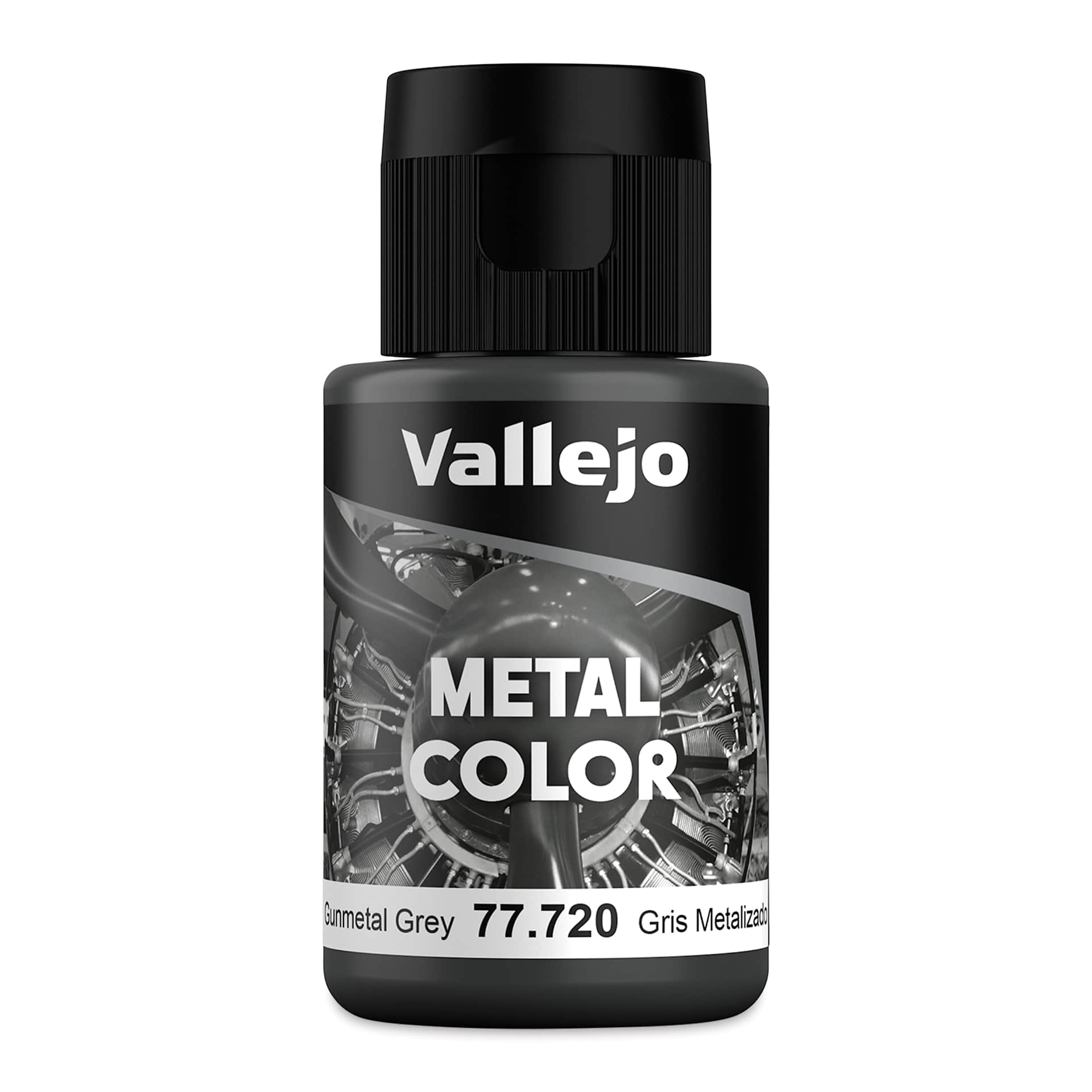 Vallejo Metal Color Acrylic Paint - Gunmetal Gray, 32 ml