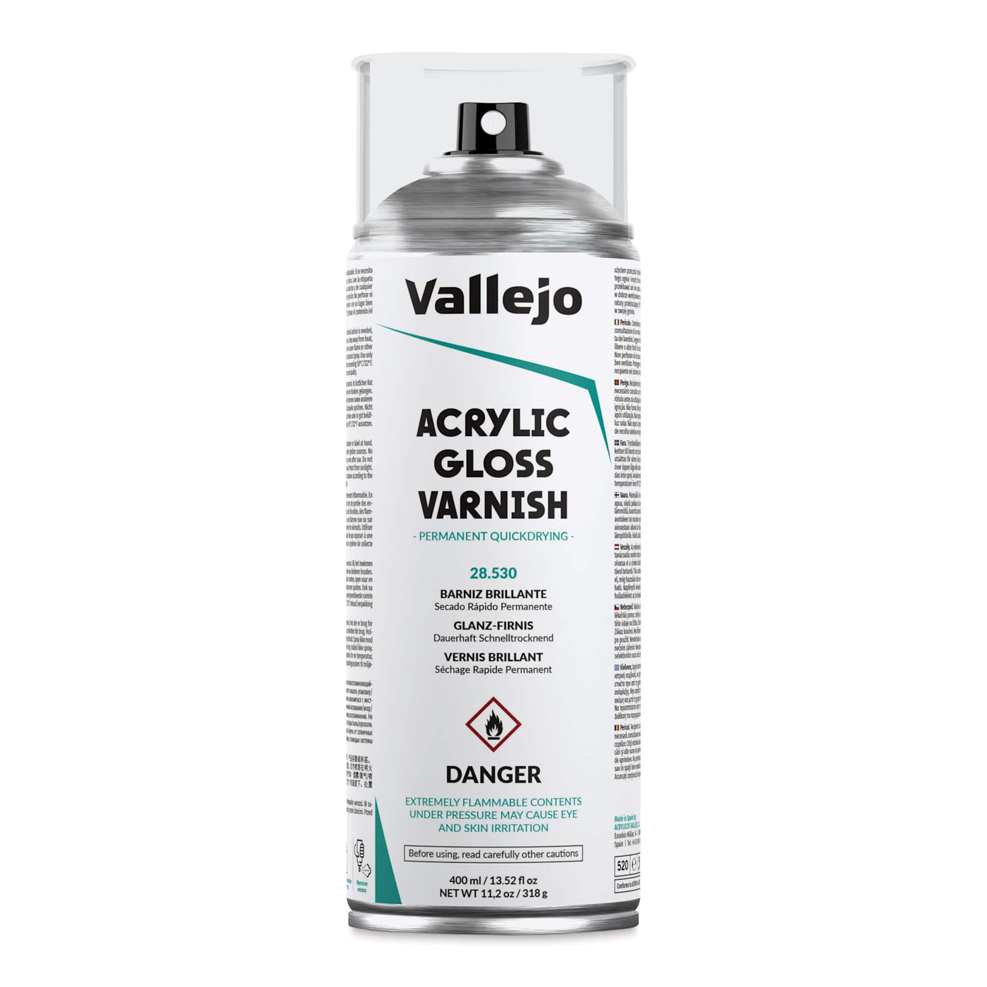 Vallejo Acrylic Spray Varnish - Gloss, 400 ml