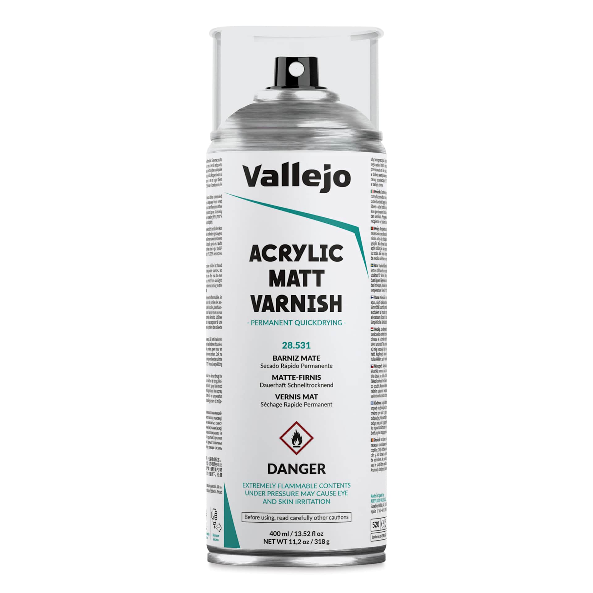 Vallejo Acrylic Spray Varnish - Matte, 400 ml