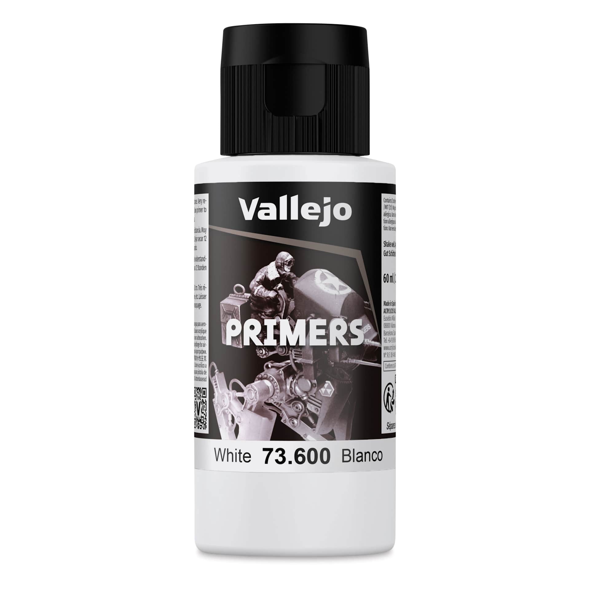 Vallejo Primer - White, 60 ml Bottle