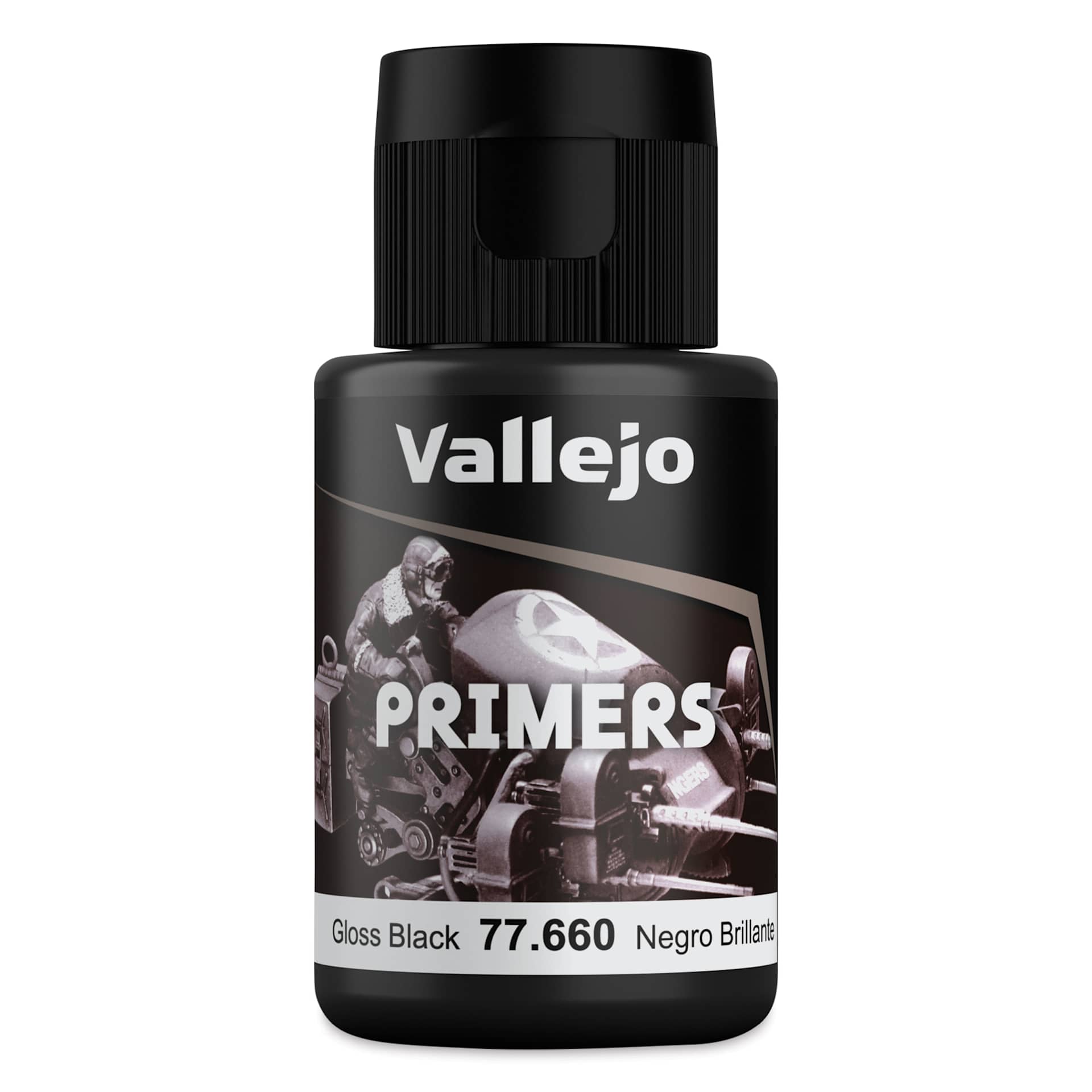 Vallejo Primer - Gloss Black, 32 ml Bottle