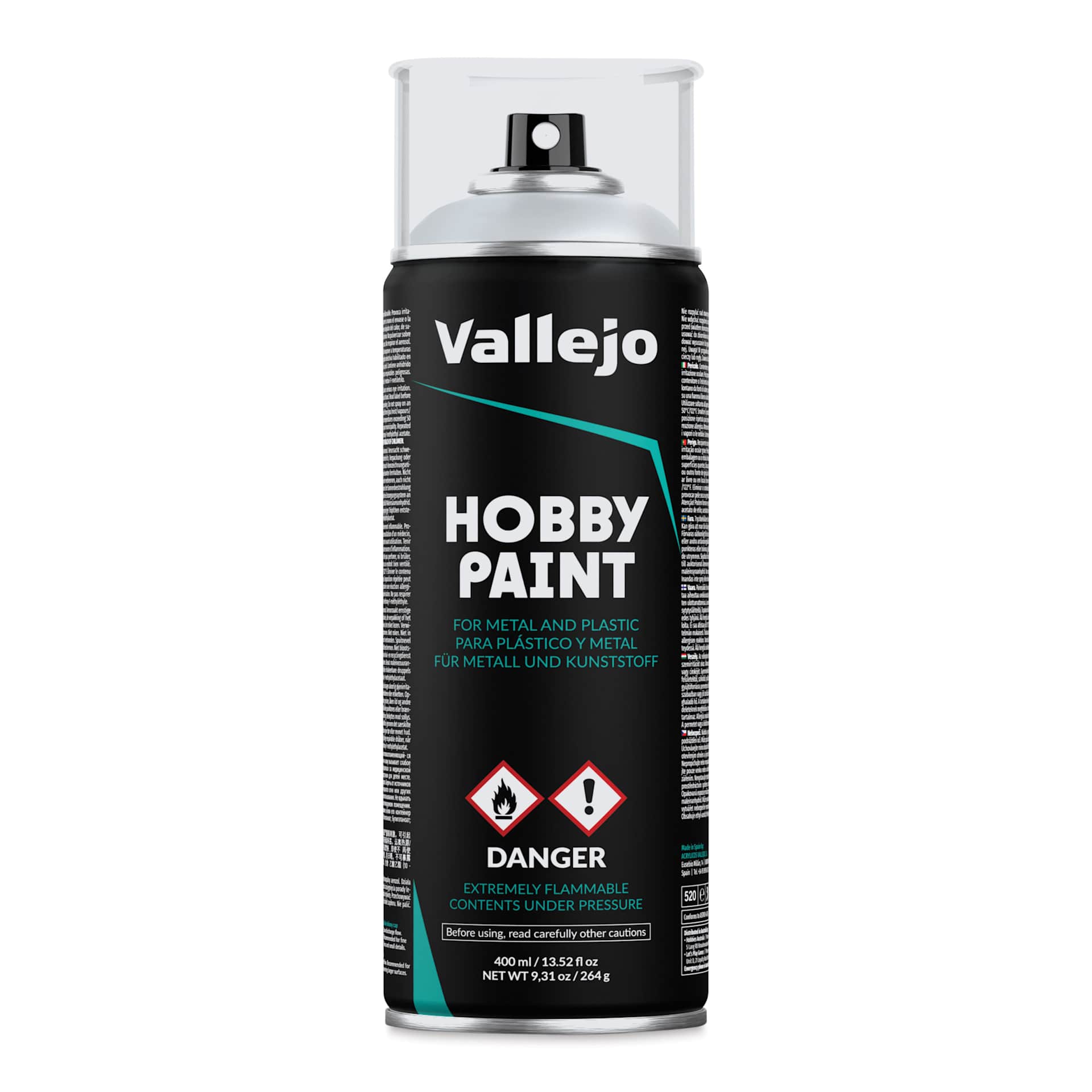 Vallejo Hobby Spray Paint - Gray, 400 ml
