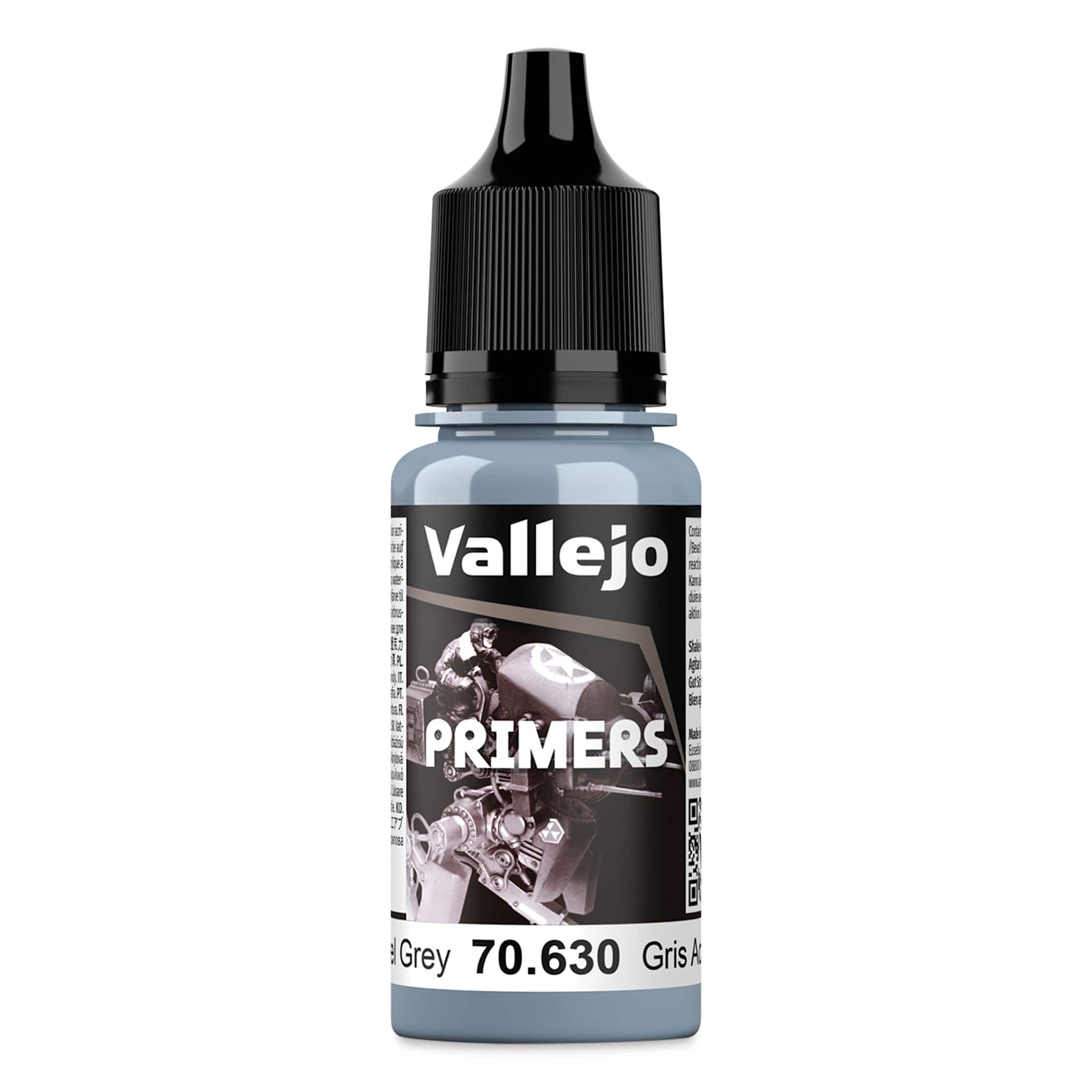 Vallejo Airbrush Primer - Steel Grey, 18 ml