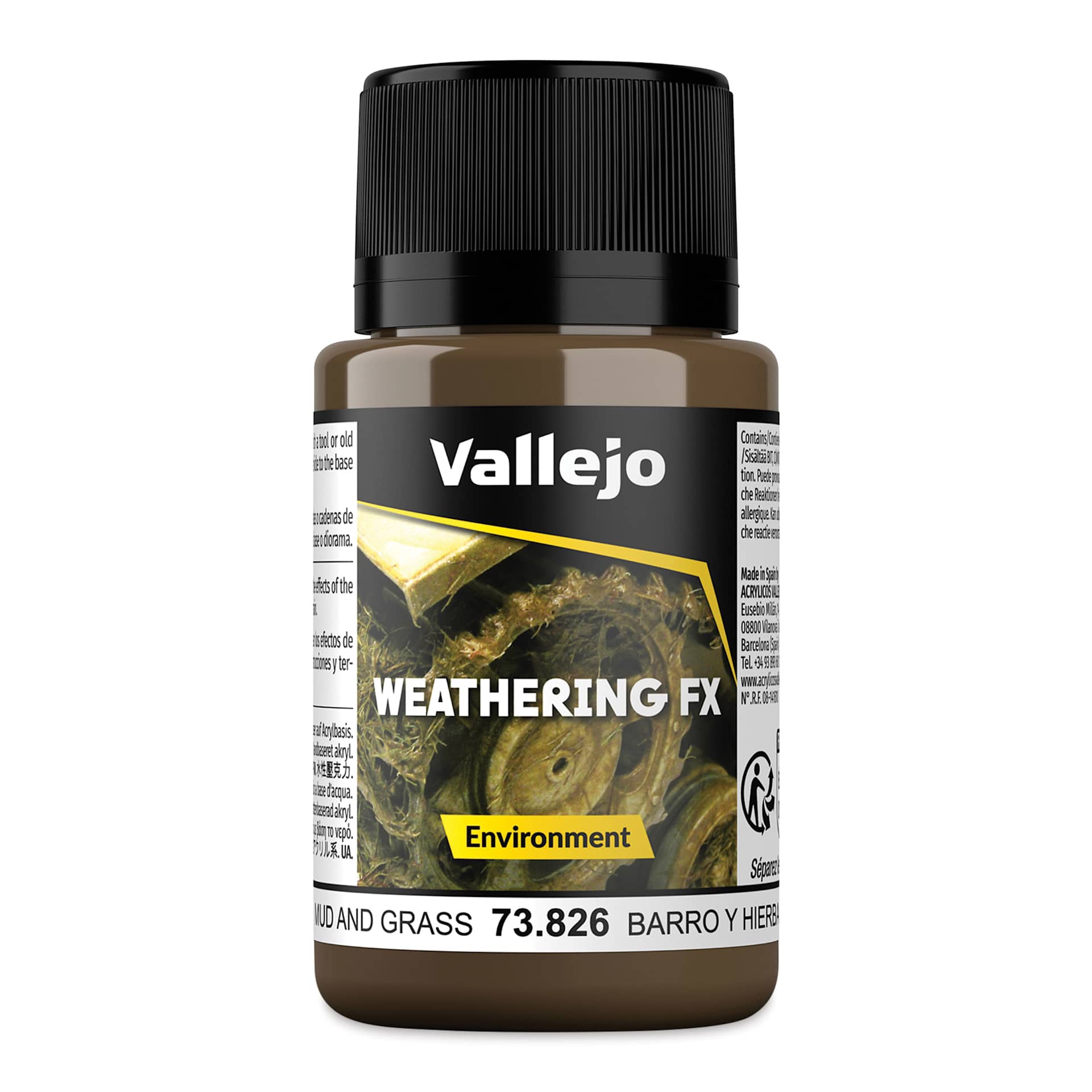 Vallejo Weathering FX Acrylic - Mud Grass Effect, 40 ml Bottle