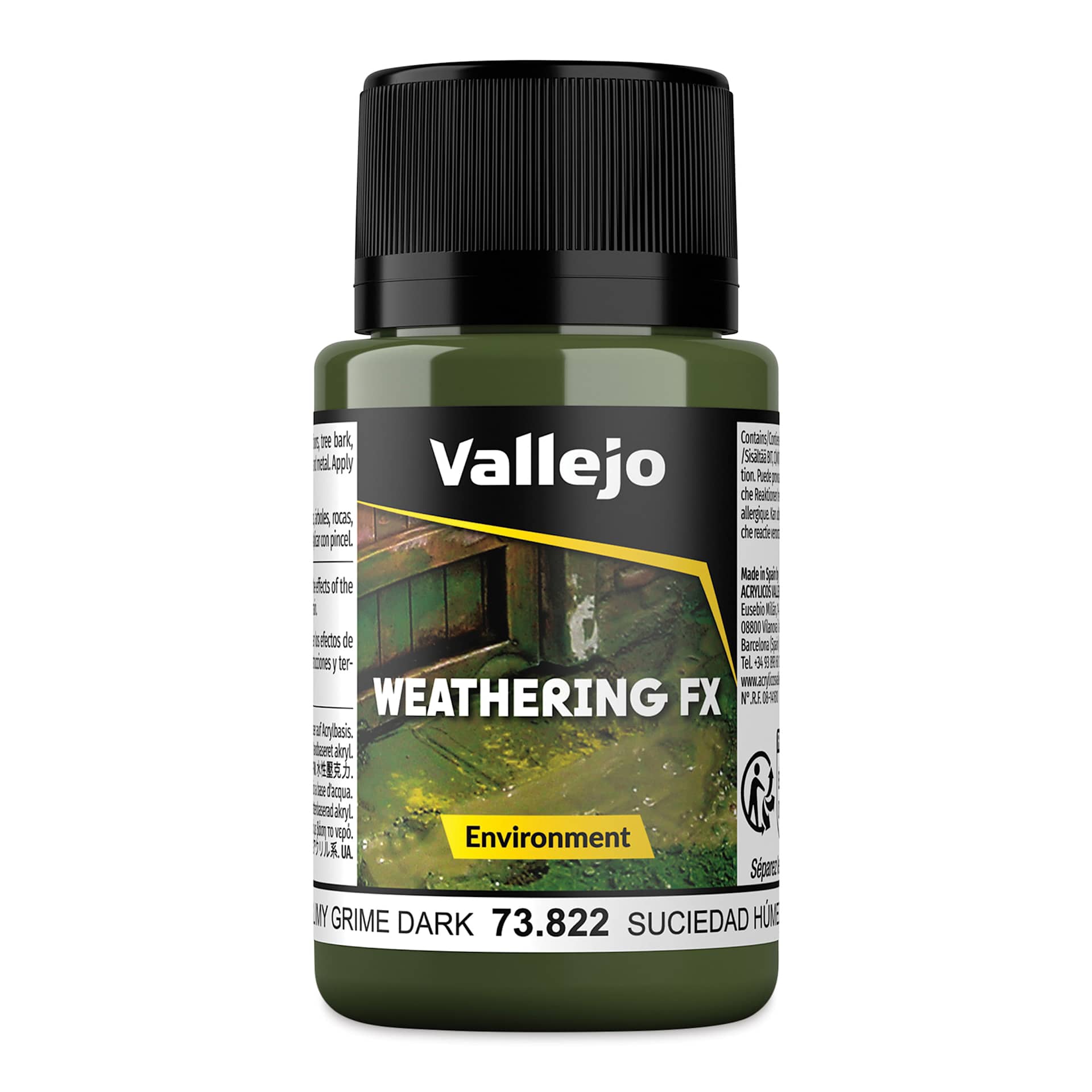 Vallejo Weathering FX Acrylic - Slimy Grime Dark Environment, 40 ml Bottle