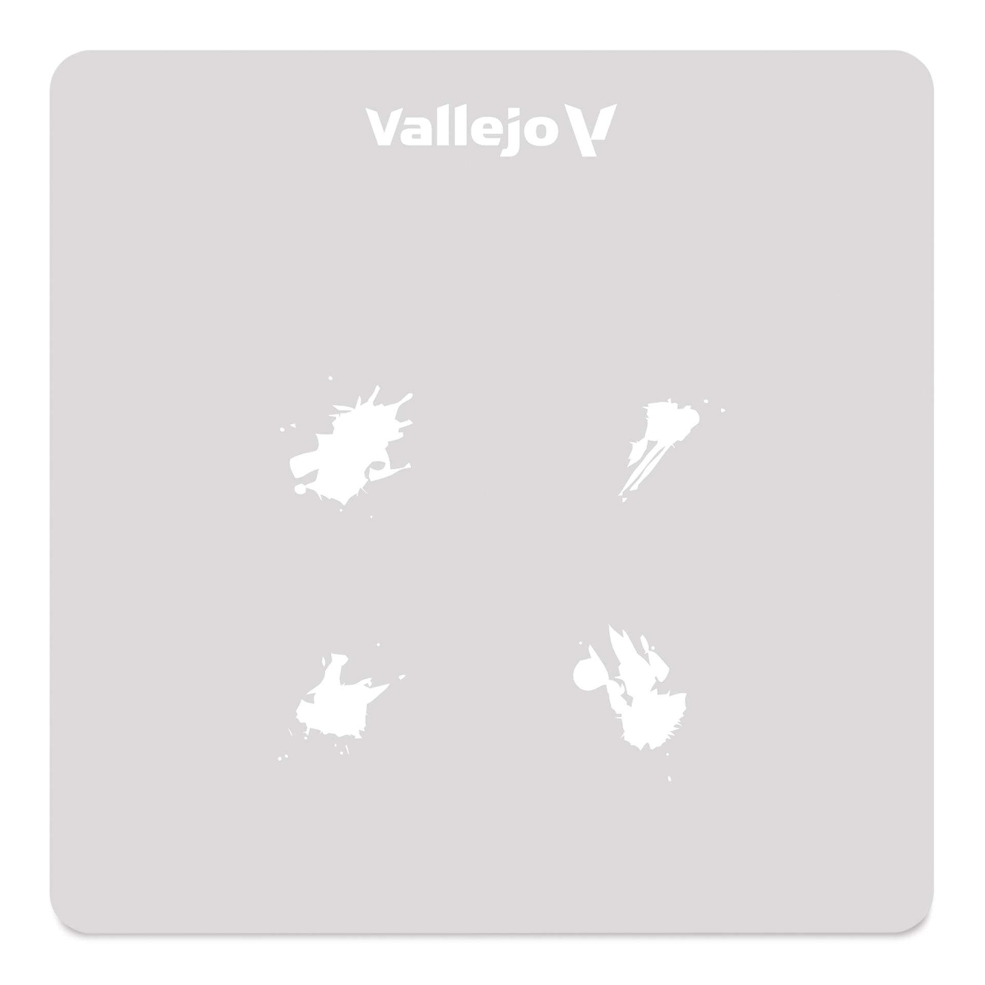 Vallejo Spills and Stains Hobby Stencil - Petrol Spills