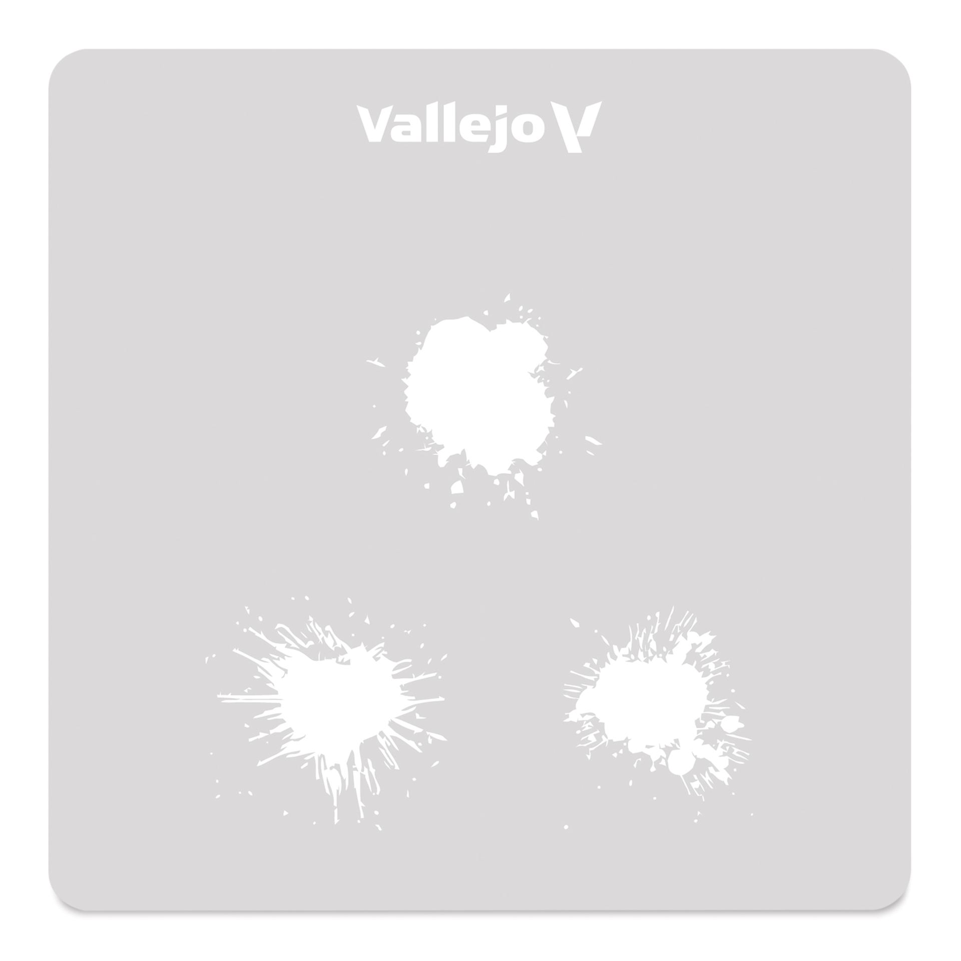 Vallejo Spills and Stains Hobby Stencil - Paint Stains