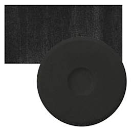 Blick Essentials Tempera Cake - Black Large Cake and swatch