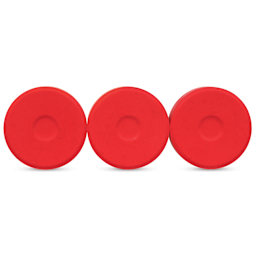 Large Crimson Red Blick Essentials Tempera Cakes side by side