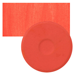 Blick Essentials Tempera Cake - Vermilion Hue, Large cake and swatch