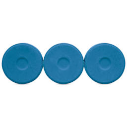 Large Turquoise Blick Essentials Tempera Cakes side by side