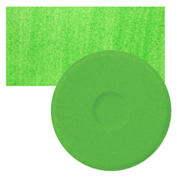 Blick Essentials Tempera Cake - Leaf Green, Large cake and swatch