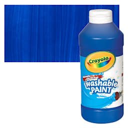 Crayola Washable Paint - Blue, 16 oz bottle and swatch