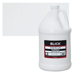 Blick Premium Grade Tempera - White, Gallon and swatch