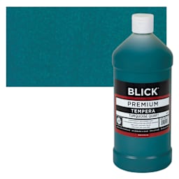 Blick Premium Grade Tempera - Turquoise, Quart and swatch