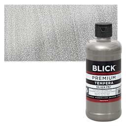Blick Premium Grade Tempera - Silver, Pint and swatch
