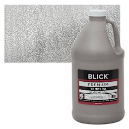 Blick Premium Grade Tempera - Silver, Half Gallon and swatch