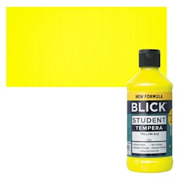 Blick Student Tempera Paint -  Yellow, 8 oz bottle and swatch
