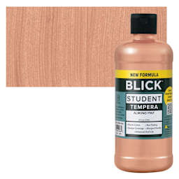 Blick Student Tempera Paint - Almond, 16 oz bottle and swatch