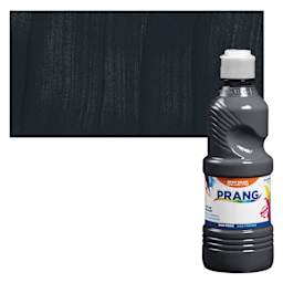 Prang Ready-To-Use Tempera Paint - Black, 16 oz Bottle and swatch