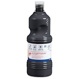 Back of Prang Ready-To-Use Tempera Paint - Black, 32 oz bottle