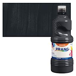 Prang Ready-To-Use Tempera Paint - Black, 32 oz bottle and swatch