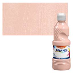 Prang Ready-To-Use Tempera Paint- Peach, Pint bottle and swatch