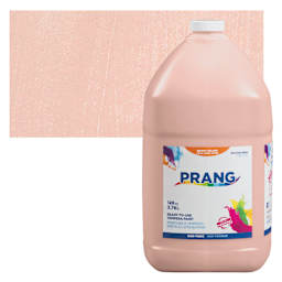 Prang Ready-To-Use Tempera Paint - Peach, Gallon bottle and swatch
