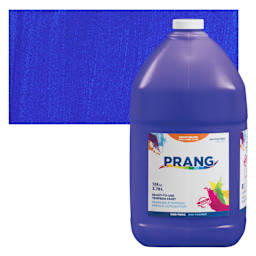 Prang Ready-To-Use Tempera Paint - Blue, Gallon bottle and swatch