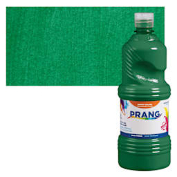 Prang Ready-To-Use Tempera Paint - Green, 32 oz bottle and swatch
