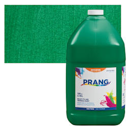Prang Ready-To-Use Tempera Paint - Green, Gallon bottle and swatch