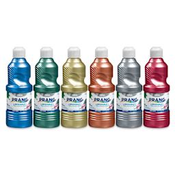 Prang Ready-To-Use Washable Tempera Paints - Metallic Colors, Set of 6, 16 oz bottles