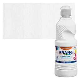Prang Ready-To-Use Washable Tempera Paint - White, 16 oz bottle and swatch
