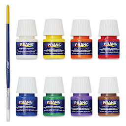 Prang Ready-To-Use Washable Tempera Paints - Assorted Colors, Set of 8 with Brush