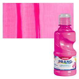 Prang Ready-To-Use Washable Tempera Paint - Fluorescent Pink, 8 oz and swatch