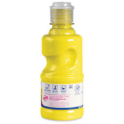 Prang Ready-To-Use Washable Tempera Paints - Yellow, 8 oz back of bottle